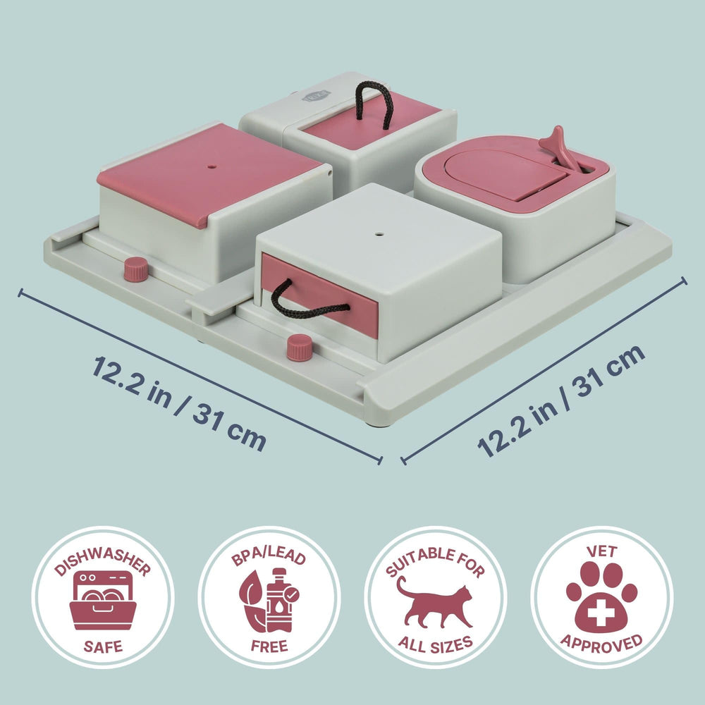 Gros plan matière TRIXIE Poker Box montrant surface lisse facile à nettoyer après repas