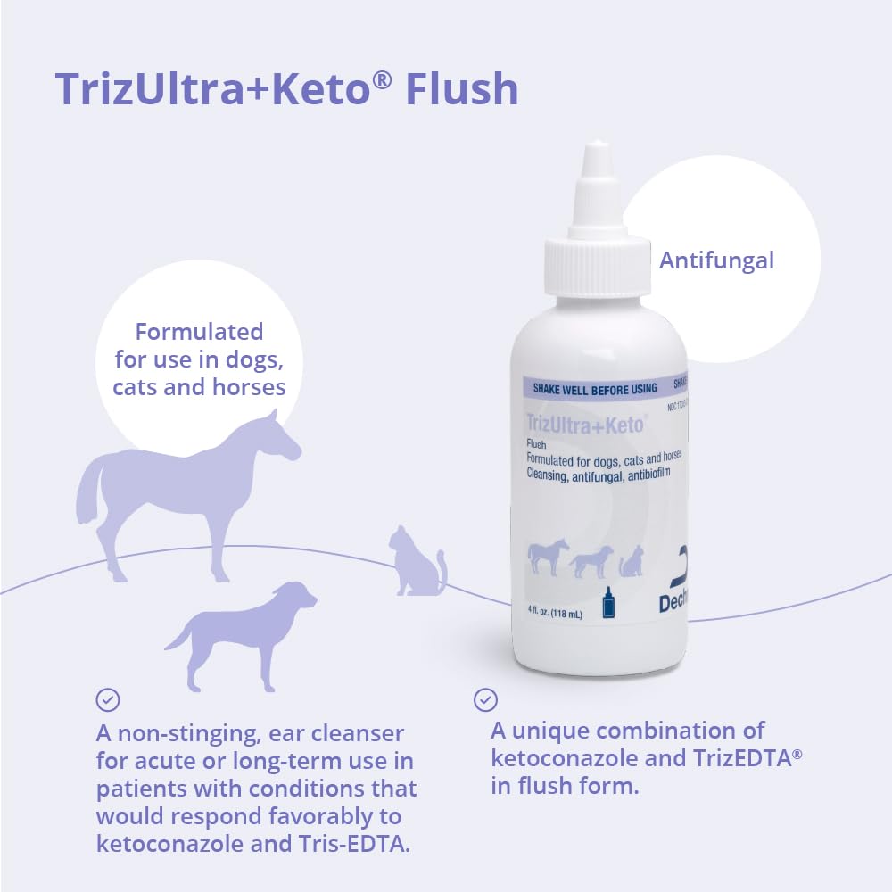 TrizULTRA + Keto rinçage sur peau de chat aidant à réduire débris
