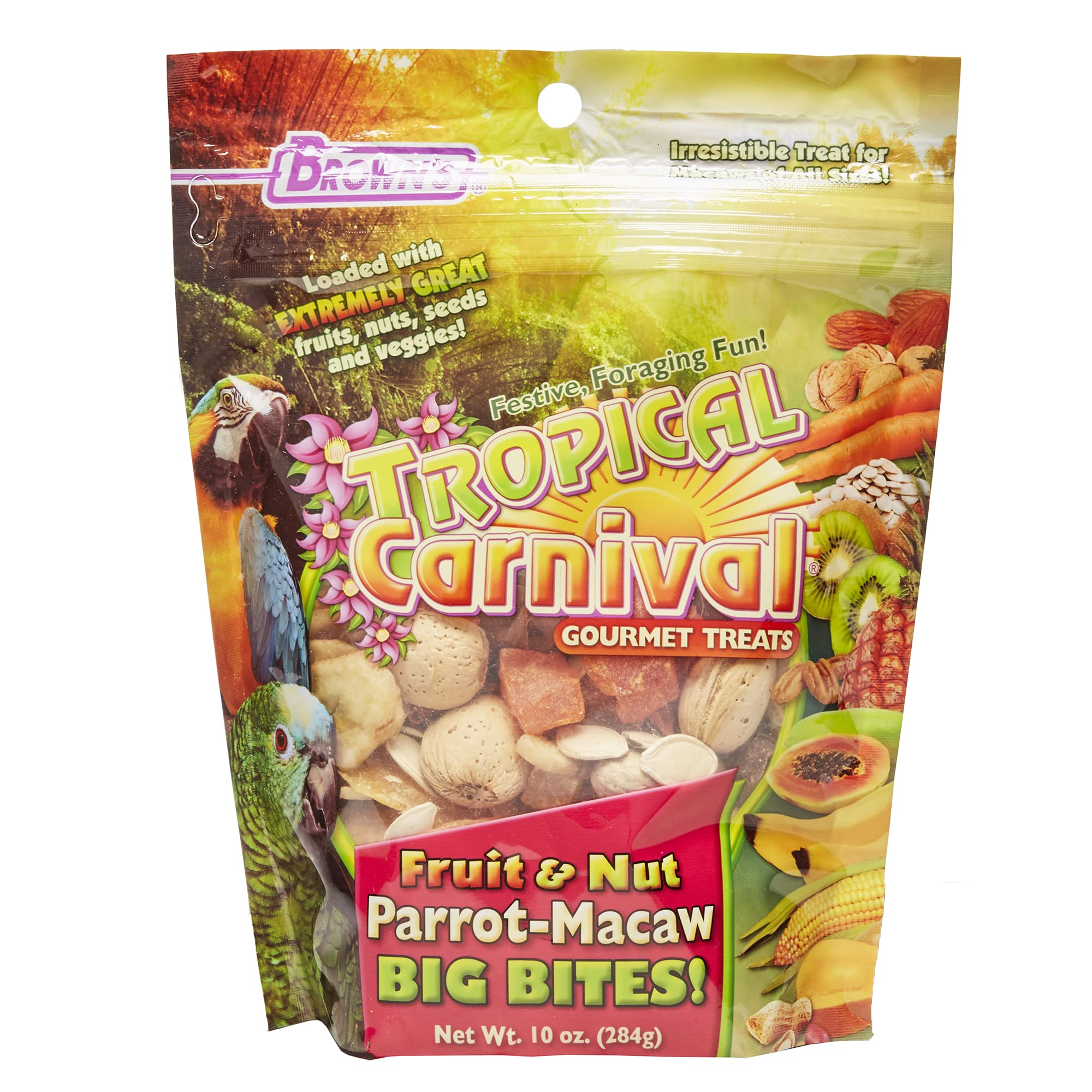 Tropical Carnival emballage avant montrant la taille pratique et l'attrait visuel