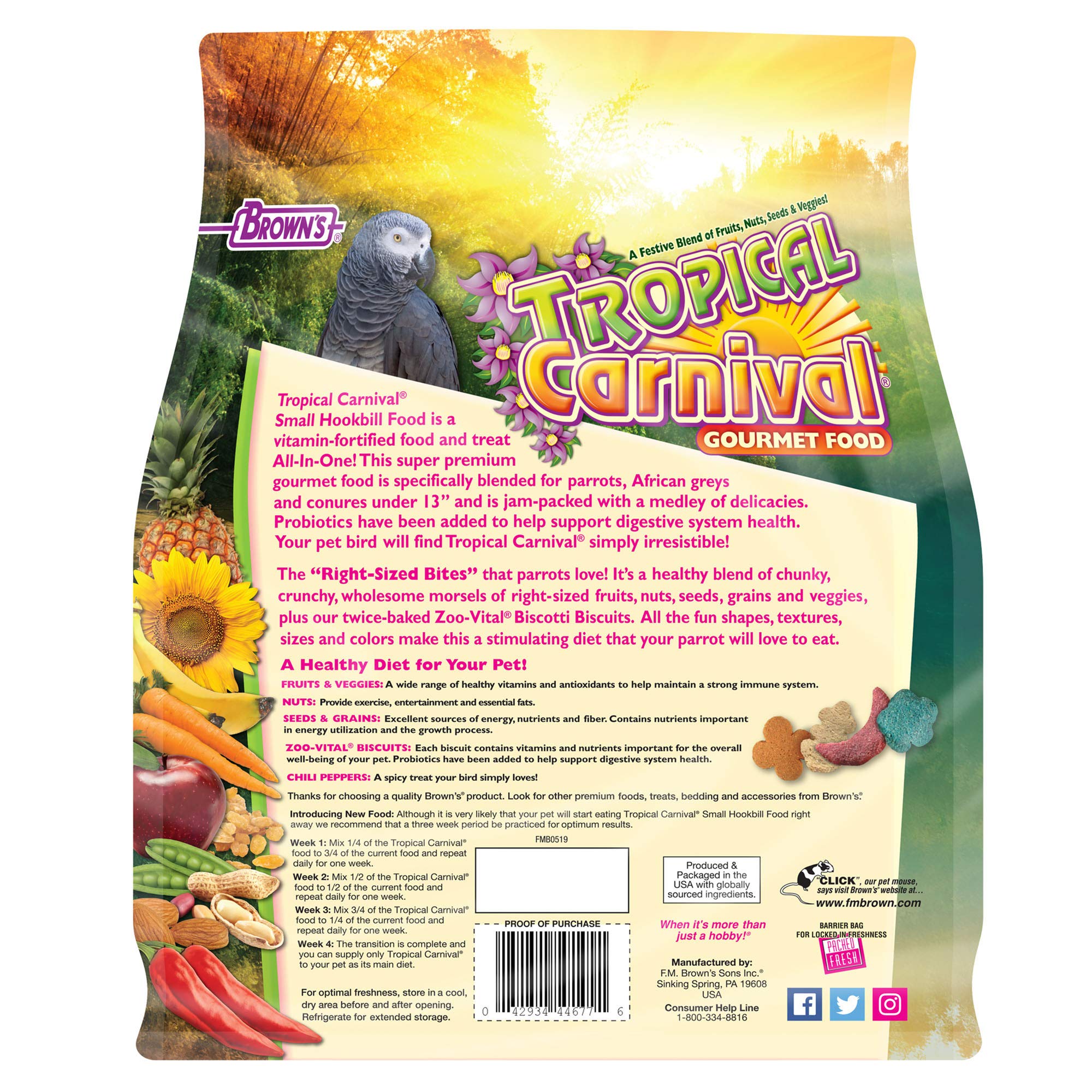 Tropical Carnival détail des noix et pignons pour stimulation et apport en oméga