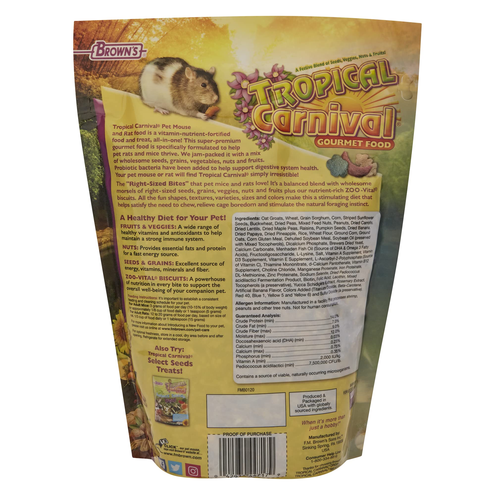 Tropical Carnival F.M. Brown's gros plan sur la texture multicolore et les ingrédients visibles