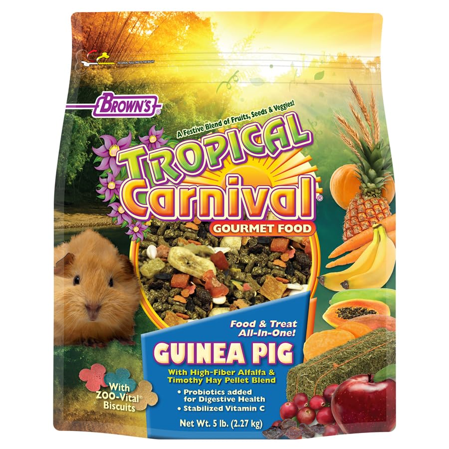 Tropical Carnival gros plan des granulés et foins illustrant haute teneur en fibres