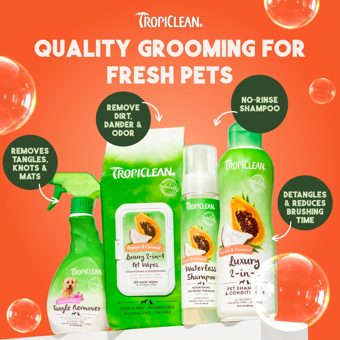 TropiClean ambiance tropicale lifestyle parfum papaye attractif
