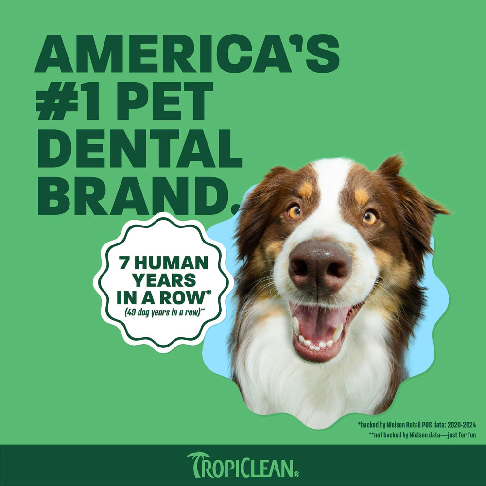 tropiclean chien acceptant dentifrice bénéfice réduction odour