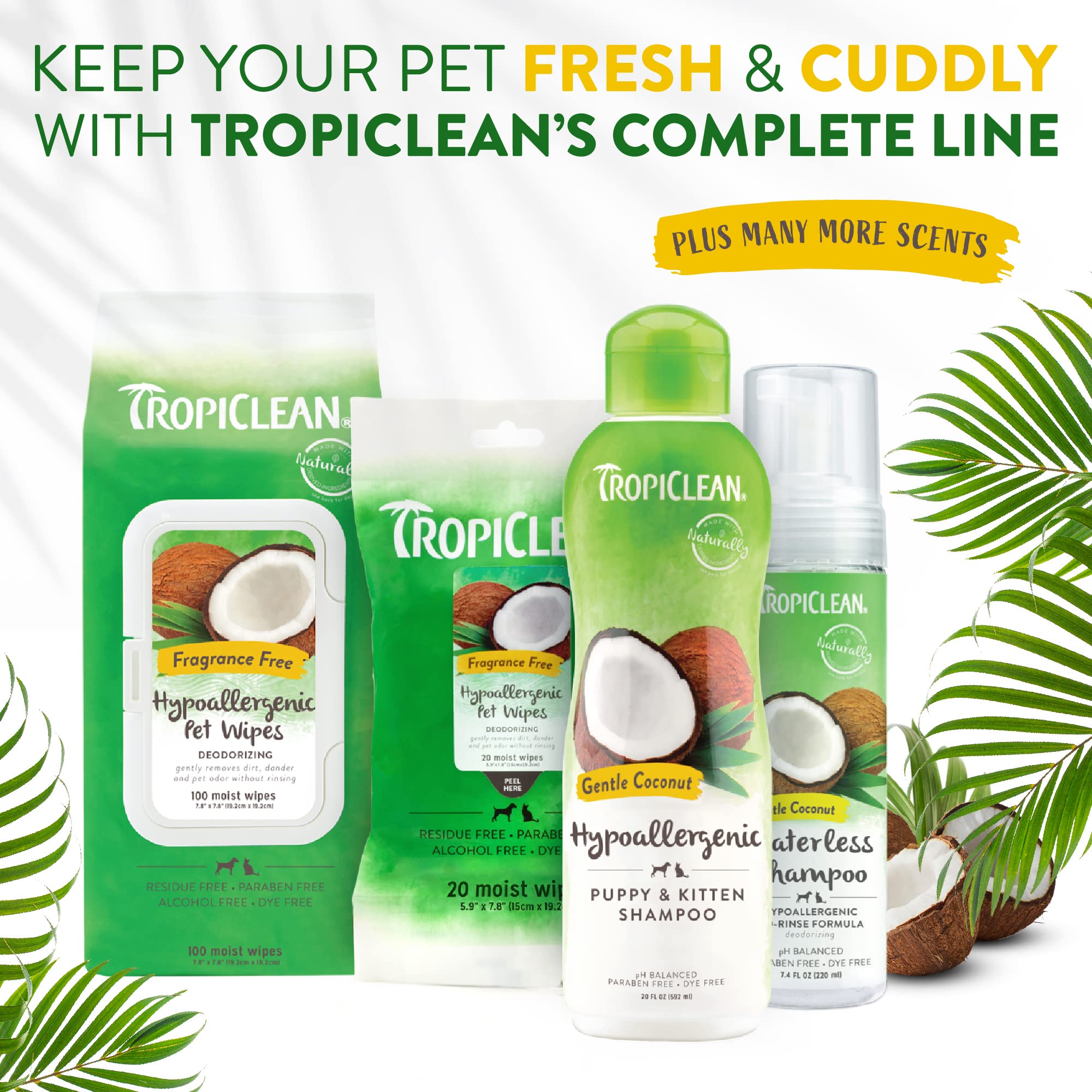TropiClean chiot séché à la serviette montrant pelage souple et sain