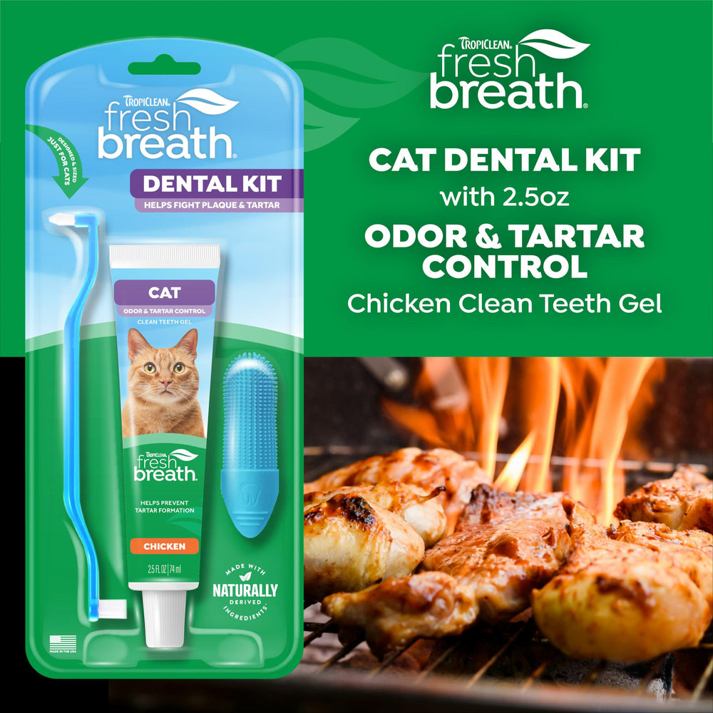 TropiClean dentifrice tube goût poulet attractif pour chat