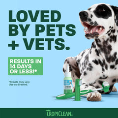 TropiClean brosse doigt gros détail pour initiation douce au brossage