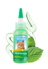 TropiClean emballage avant montrant le tube et bénéfice haleine fraîche
