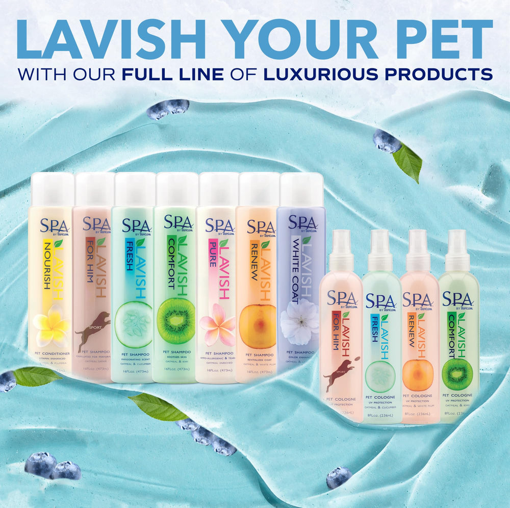 TropiClean mise en scène spa, parfum myrtille-vanille relaxant pour chien