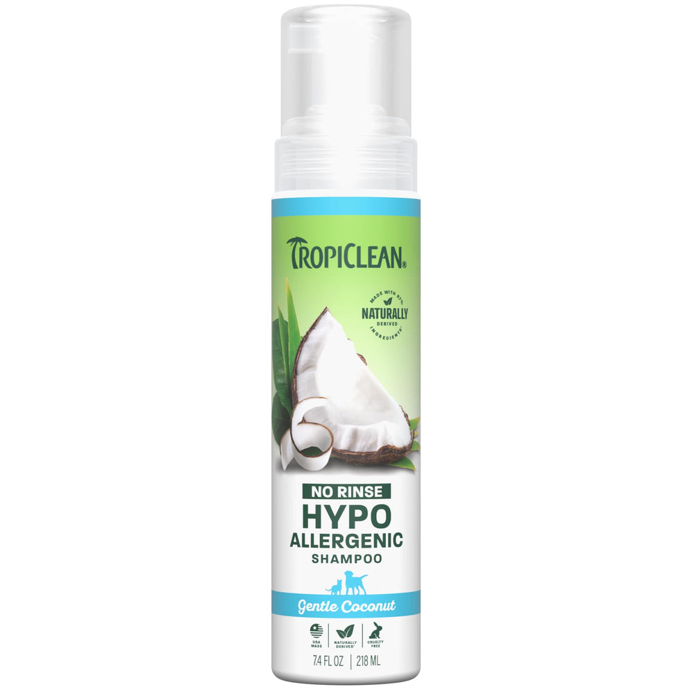 TropiClean flacon avant montrant format 7,4 oz et usage pratique