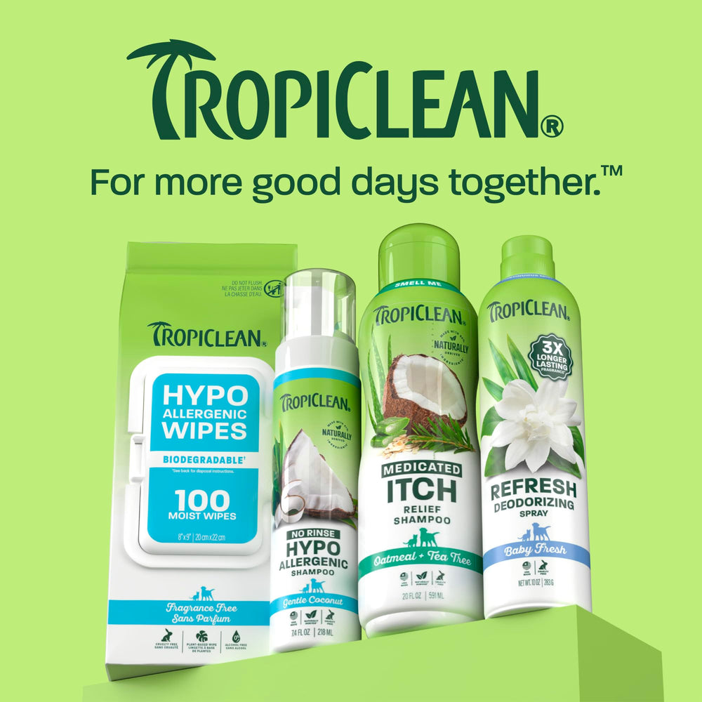 TropiClean ingrédients avoine et vitamine E pour soin nourrissant