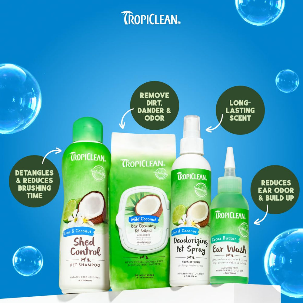 TropiClean chien propre en extérieur fragrance lime et beurre de cacao