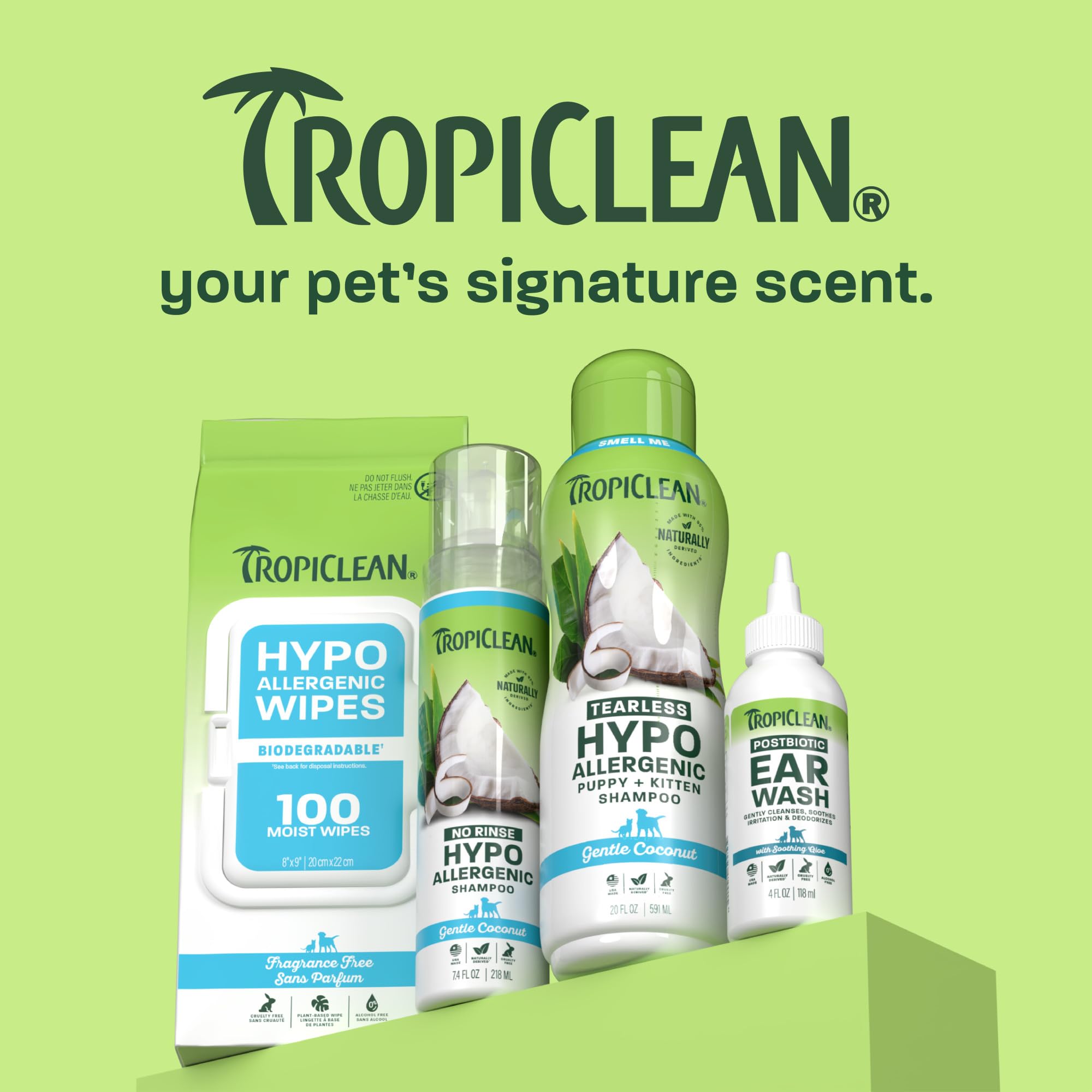 TropiClean paquet dans un sac à main, idéal pour déplacements et promenades