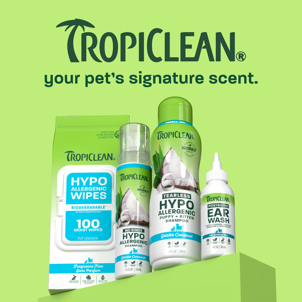 TropiClean paquet dans un sac à main, idéal pour déplacements et promenades