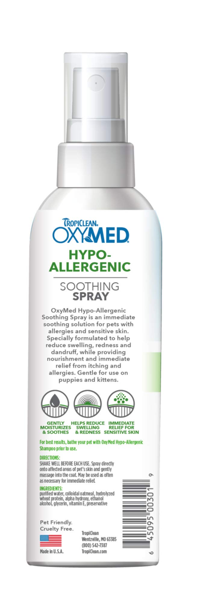TropiClean Oxymed bouteille tenue à la main pour application facile