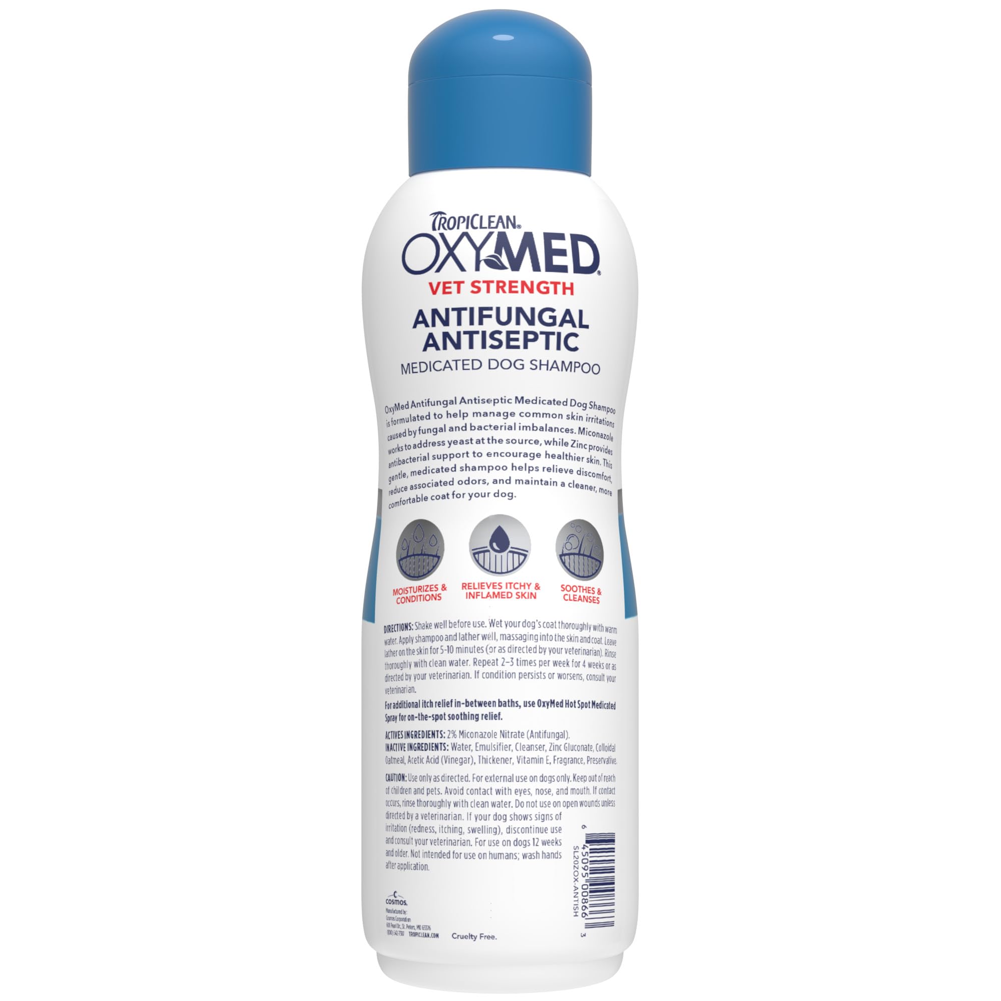 TropiClean OxyMed avec spray Hot Spot illustrant routine complète de soin