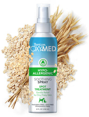 TropiClean Oxymed packaging avant montrant soulagement rapide