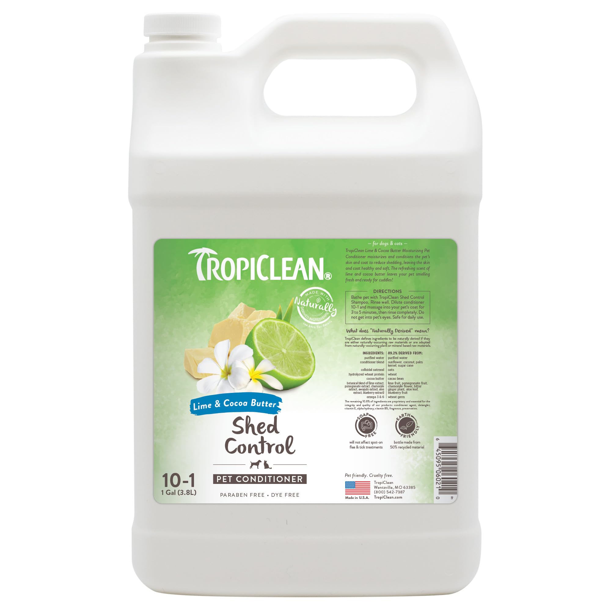 TropiClean emballage gallon montrant format économique et utilisation pro