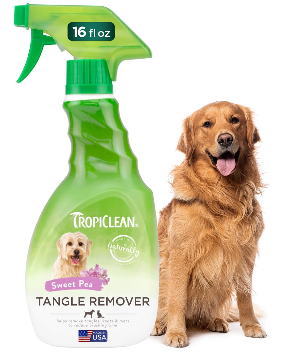 TropiClean flacon face 16oz montrant format pratique pour toilettage