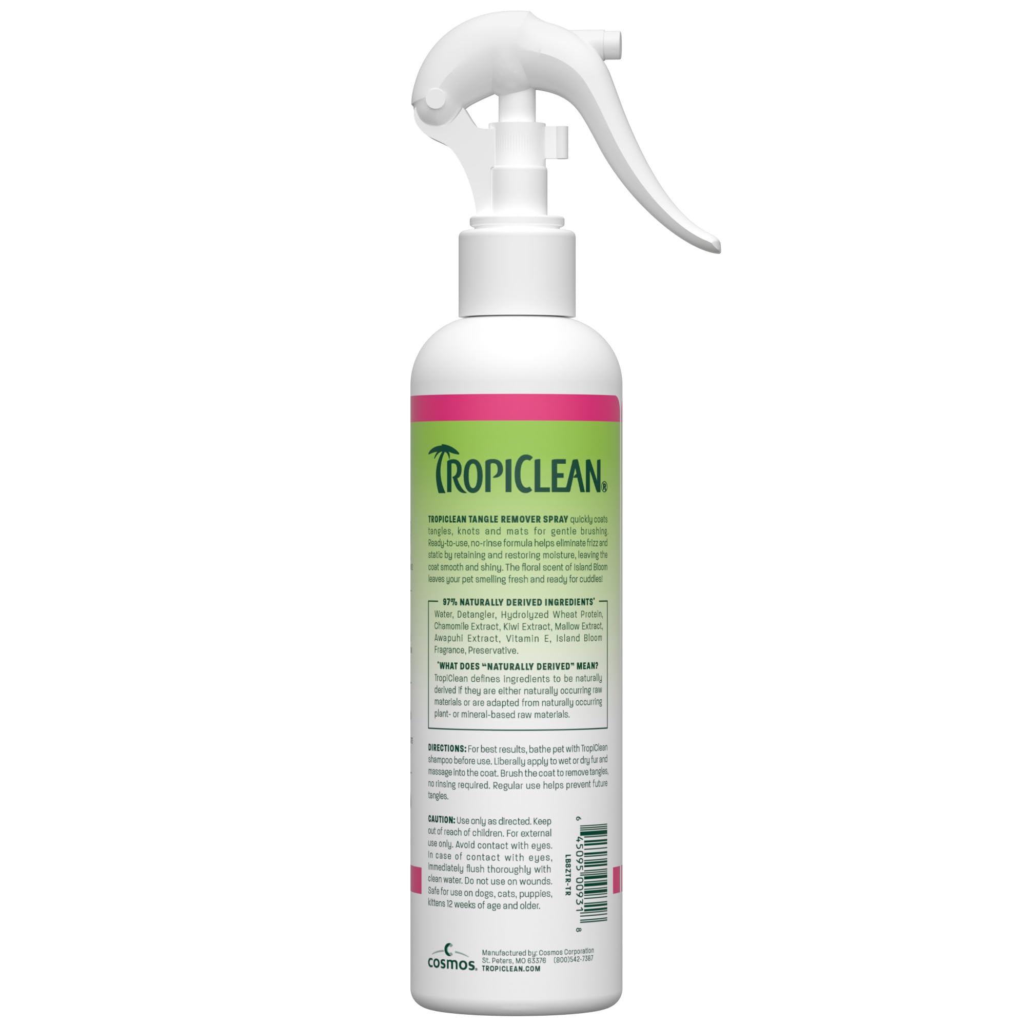 TropiClean style de vie avec chien et brosse pour un pelage soigné
