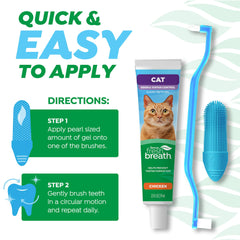 TropiClean texture dentifrice poulet facilitant acceptation du chat