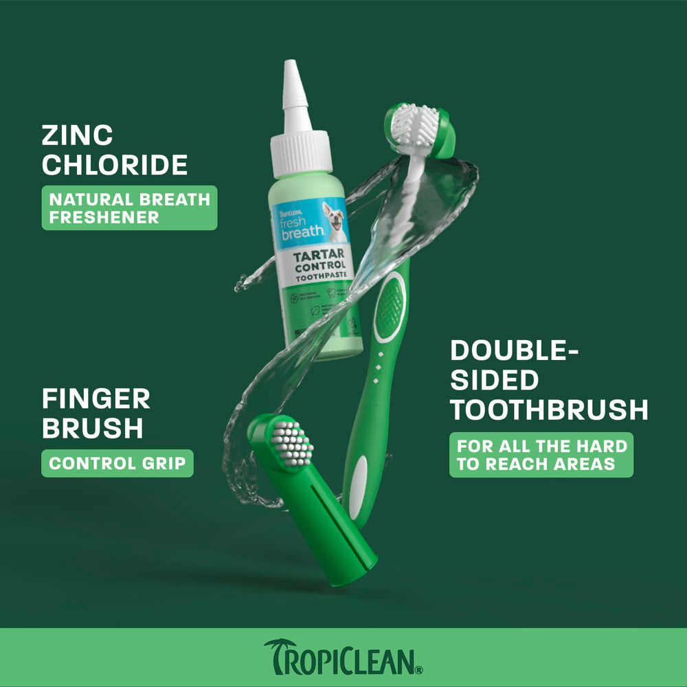 TropiClean texture de la pâte dentifrice adhérente pour nettoyage efficace