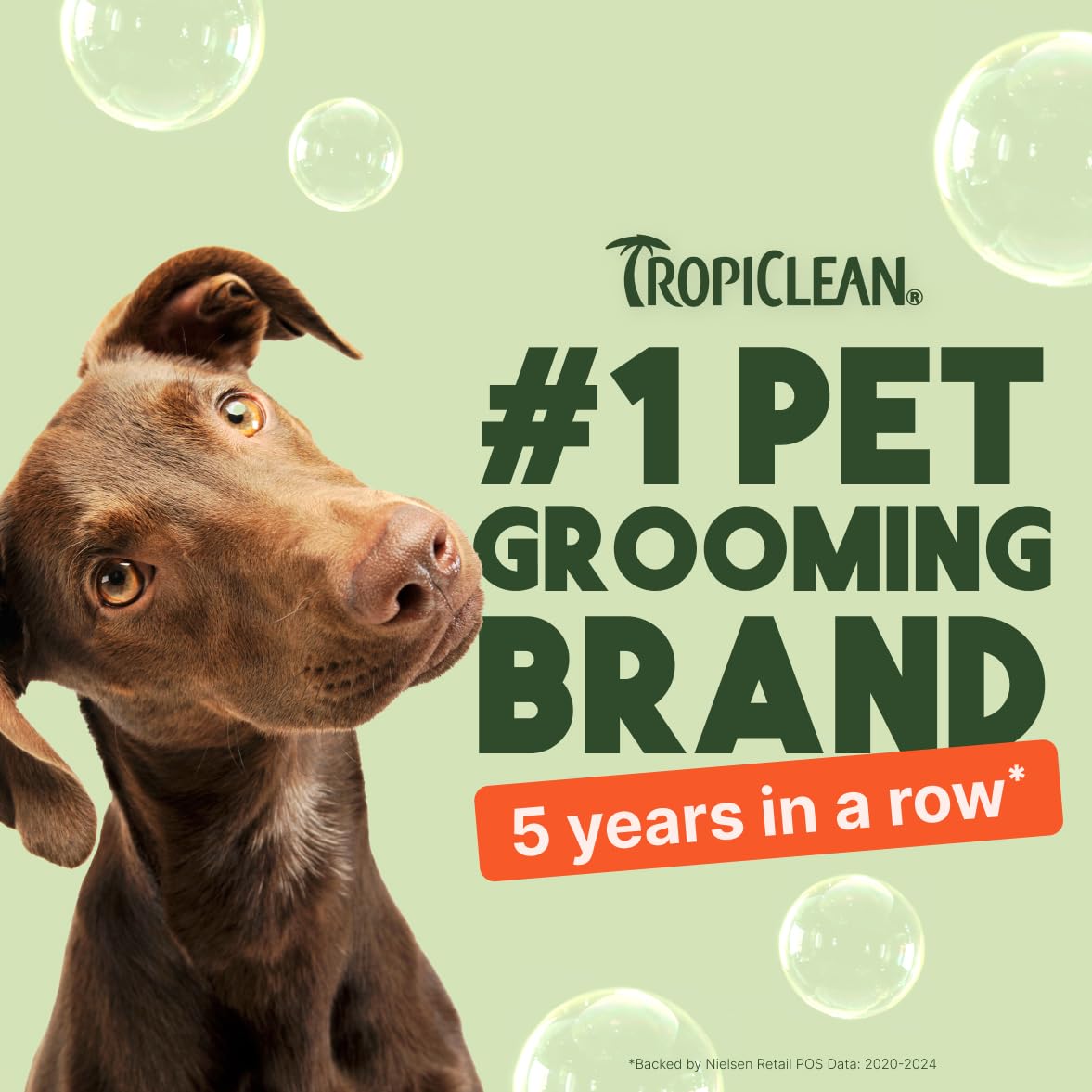 TropiClean texture mousse gros plan prouvant rinçage facile