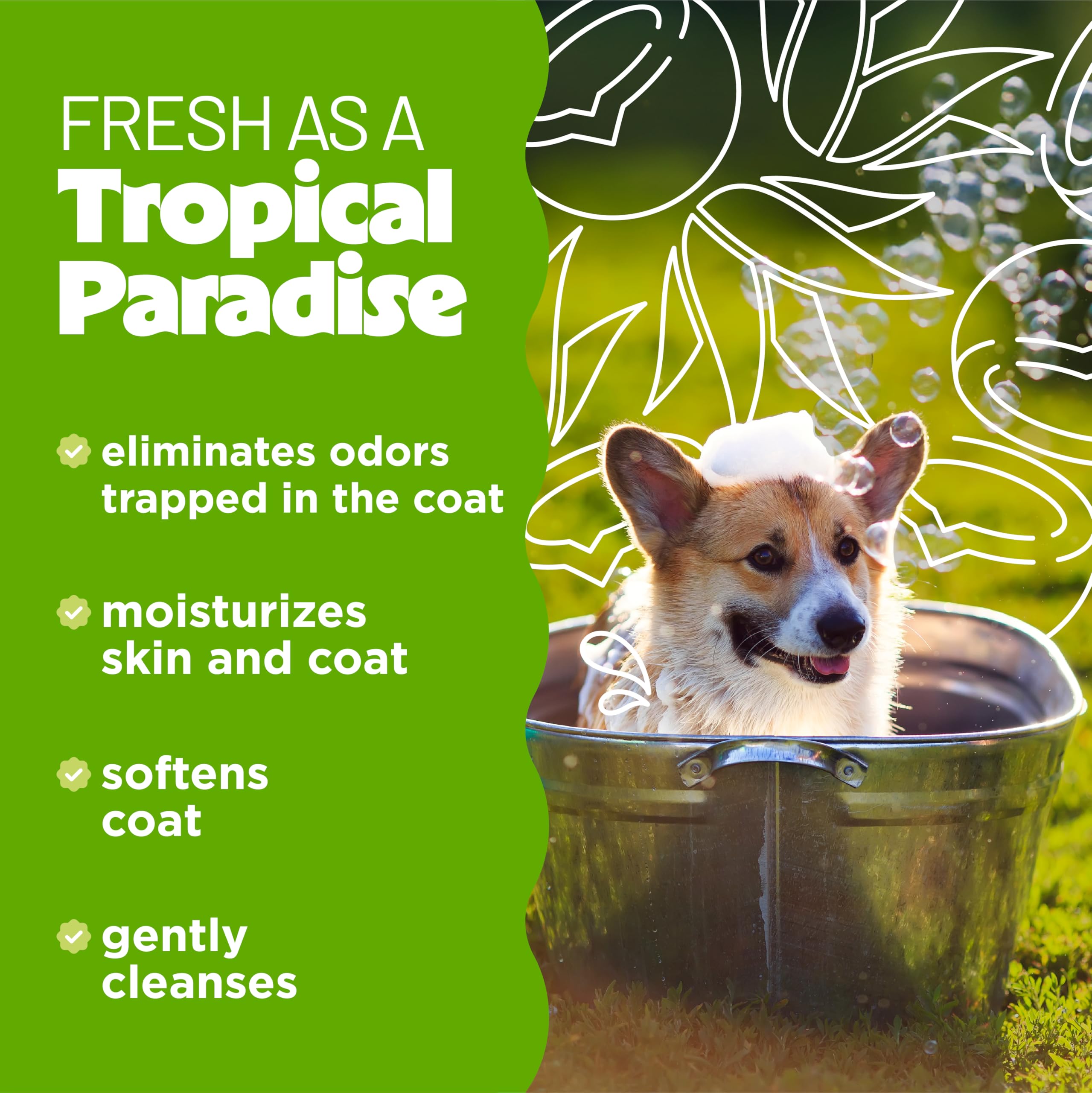 TropiClean mousse riche montrant texture douce pour un meilleur rinçage