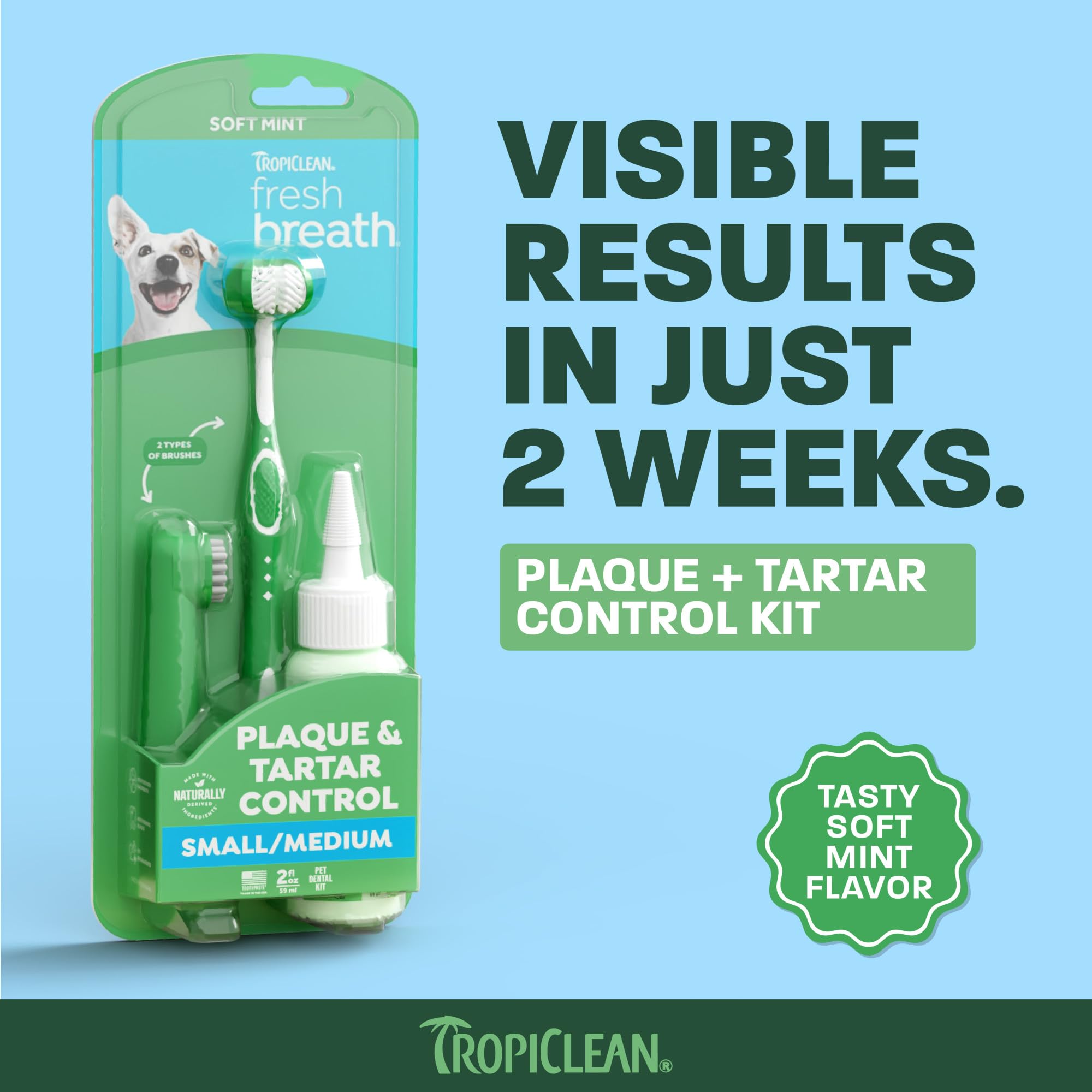 TropiClean tube dentifrice gros plan montrant texture et parfum