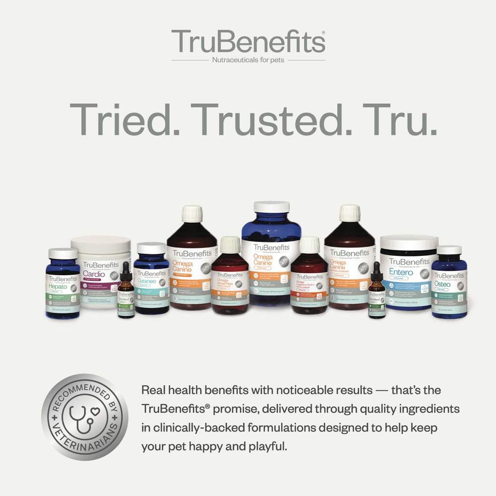 TruBenefits étiquette en détail montrant dosage et ingrédients clés