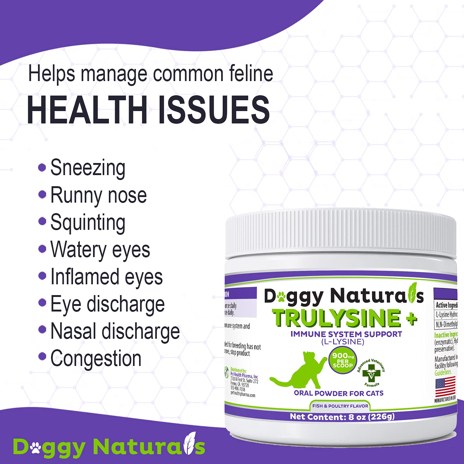 Pet Health Pharma trulysine plus saupoudrée sur croquettes facilite acceptation