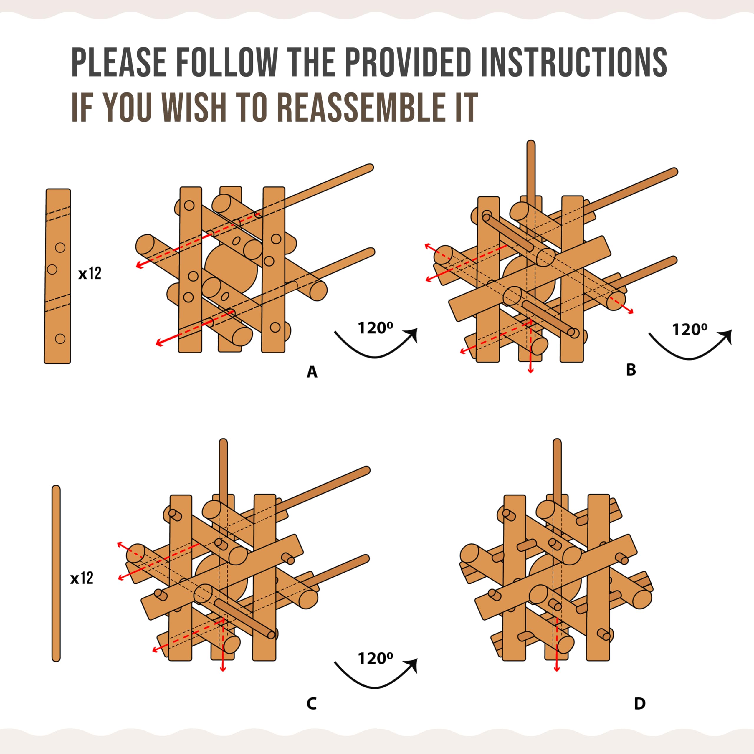Trustic emballage et instructions montrant sécurité et matériaux