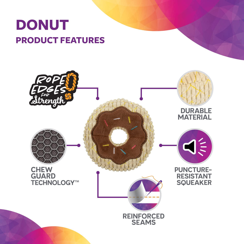 TrustyPup donut coupe montrant sifflet interne pour stimulation auditive