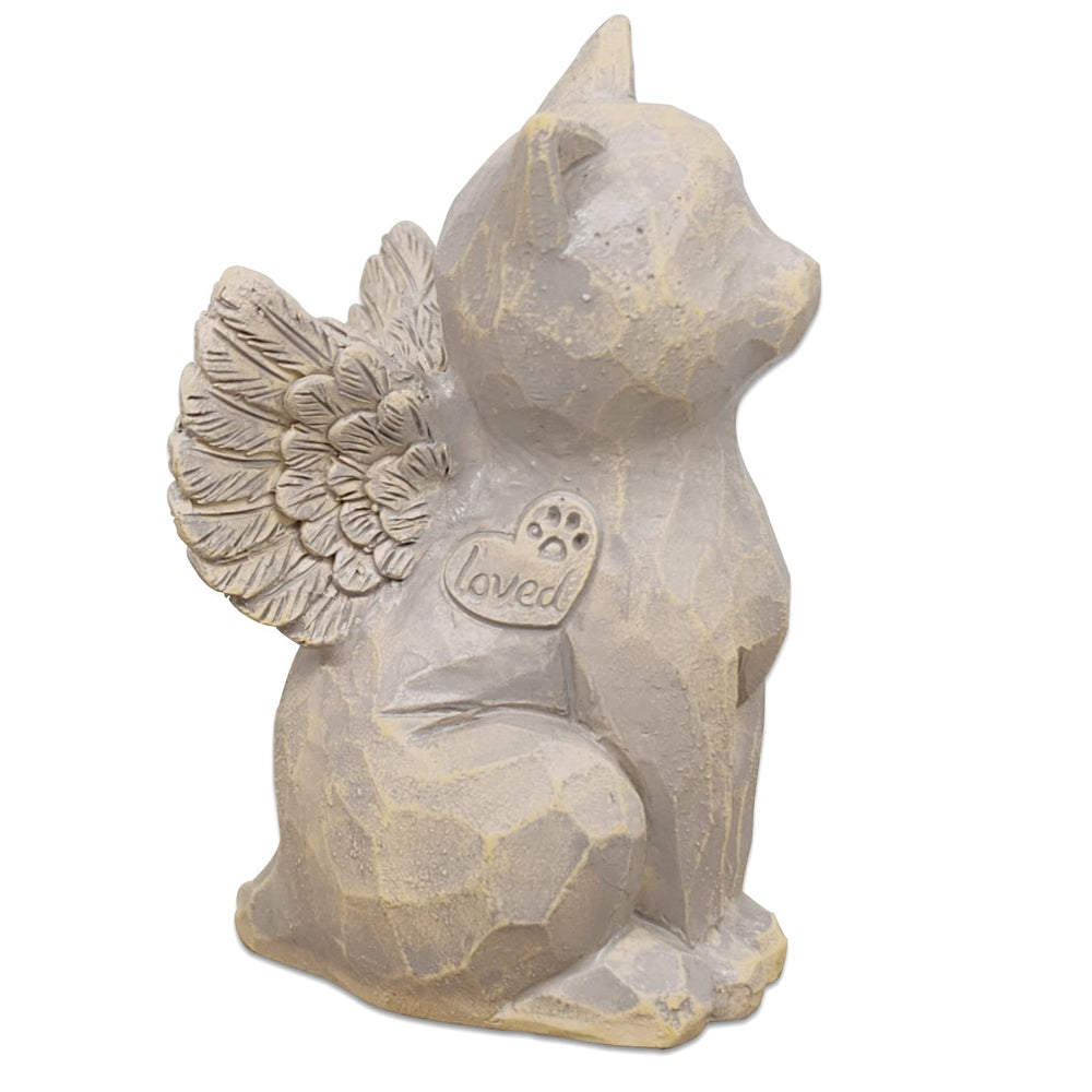 Tsyulog figurine chat ange avec emballage prêt à offrir pour réconfort
