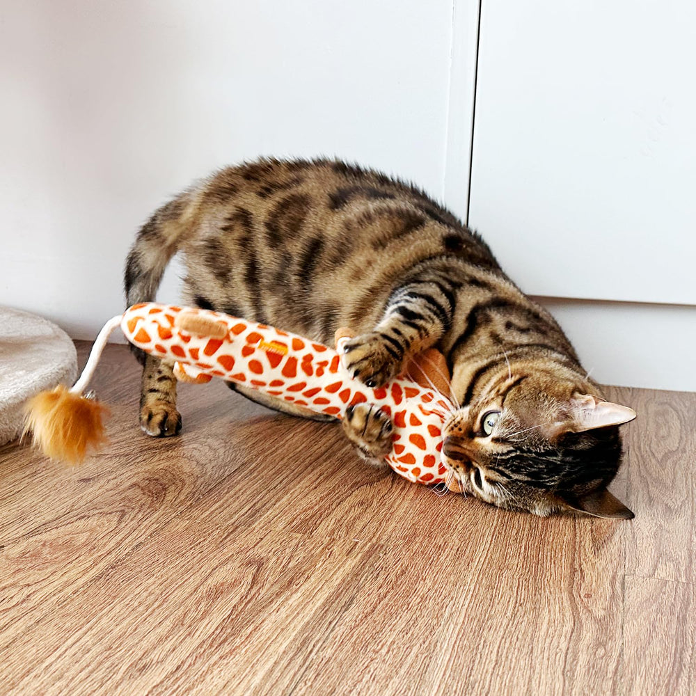 TTcat girafe patte ouverte révélant papier crissant attractif