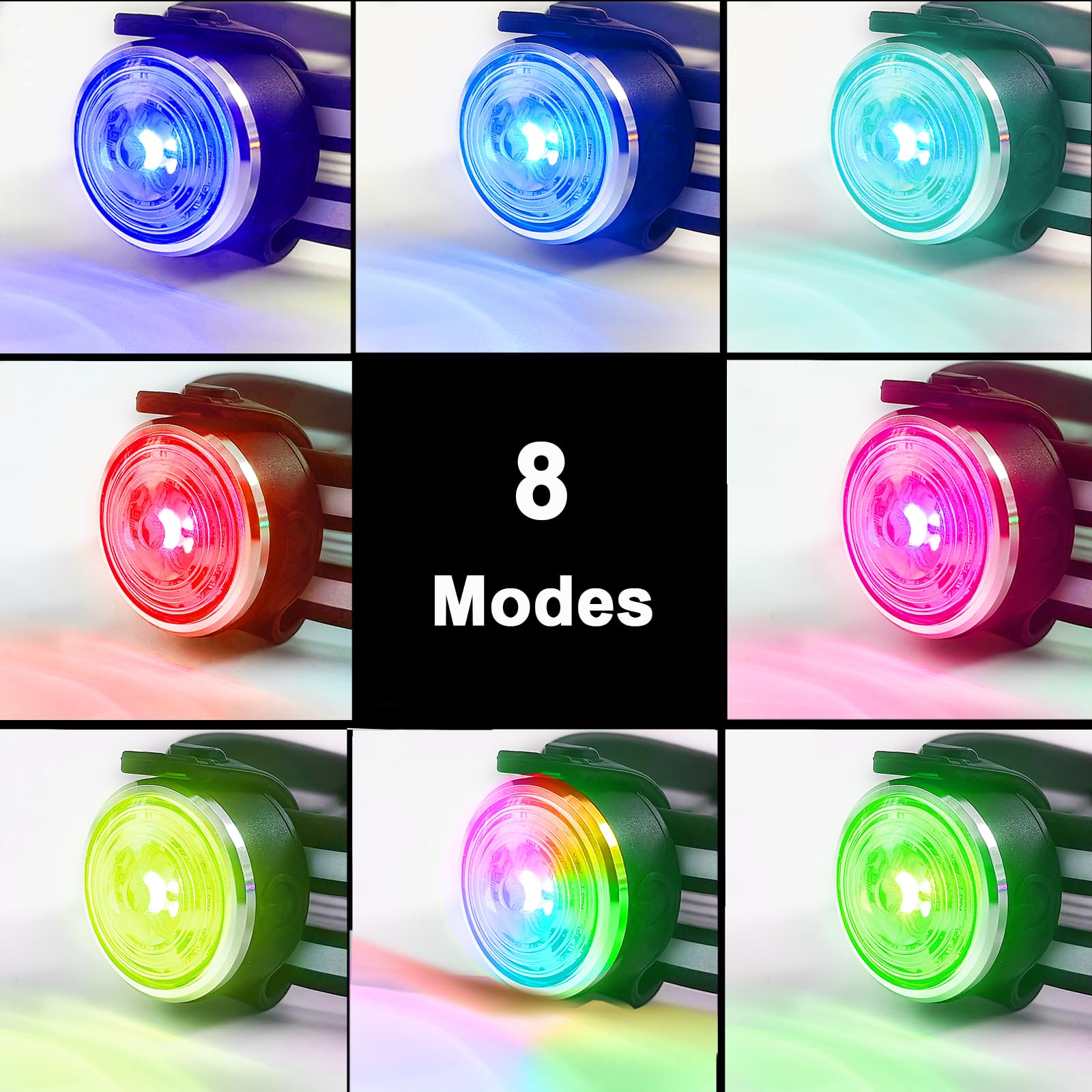 Tubasion lampe fixée au collier en promenade pour sécurité nocturne