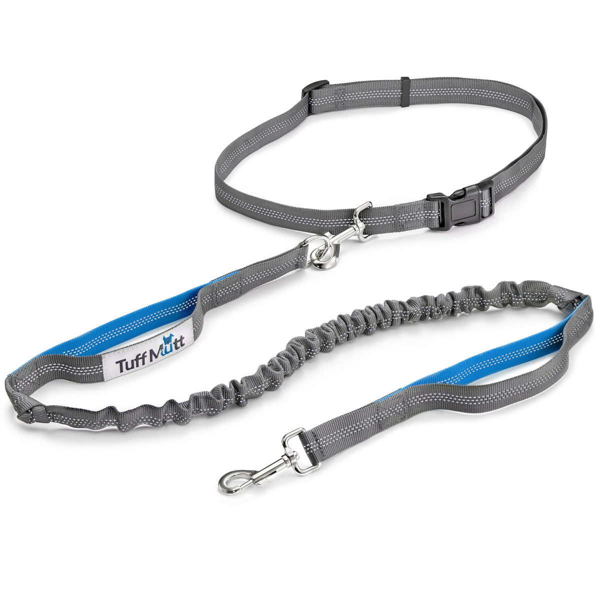 Tuff Mutt face avant montrant la laisse mains libres et ses caractéristiques pratiques