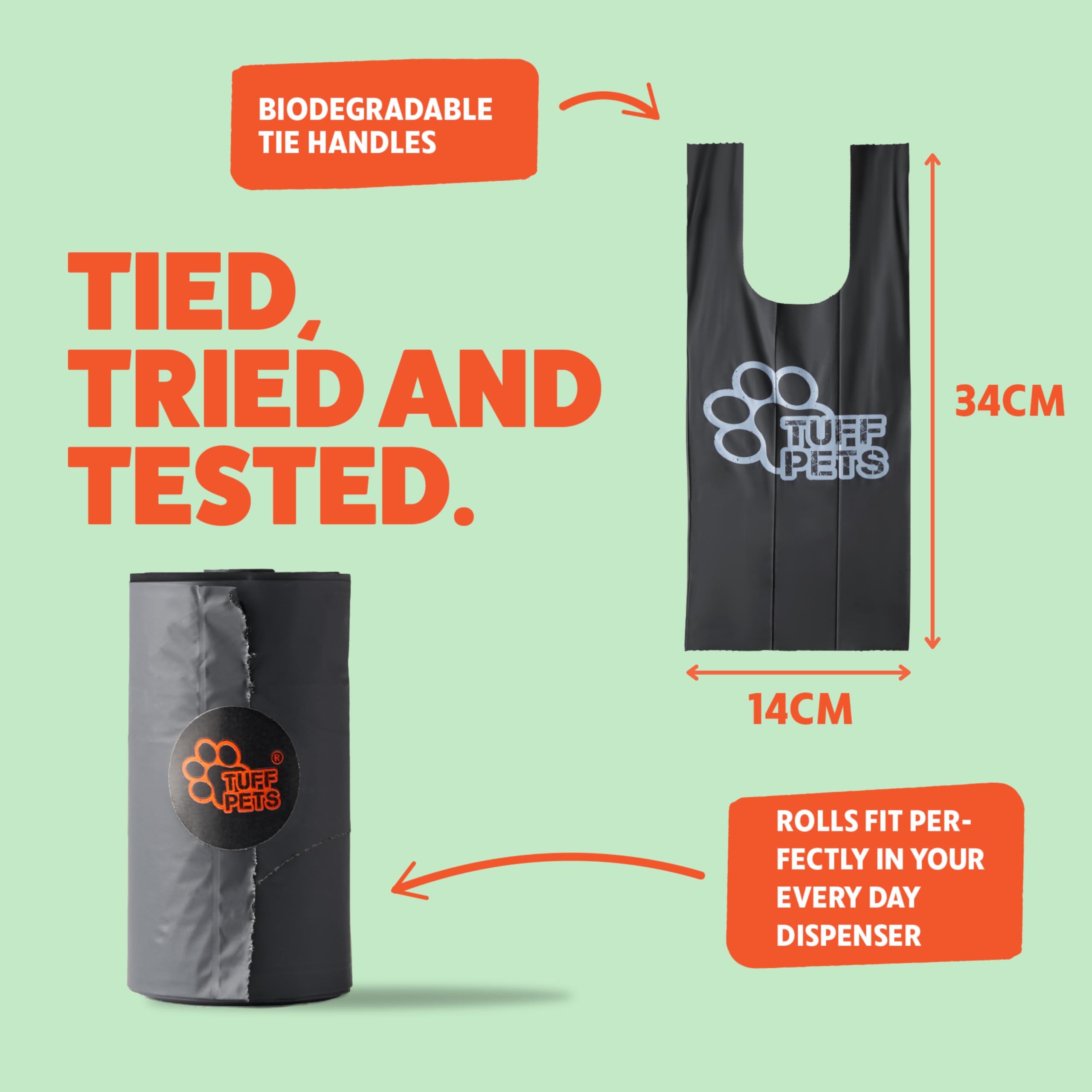 Tuff Pets comparaison d'épaisseur illustrant 20 microns pour une protection accrue