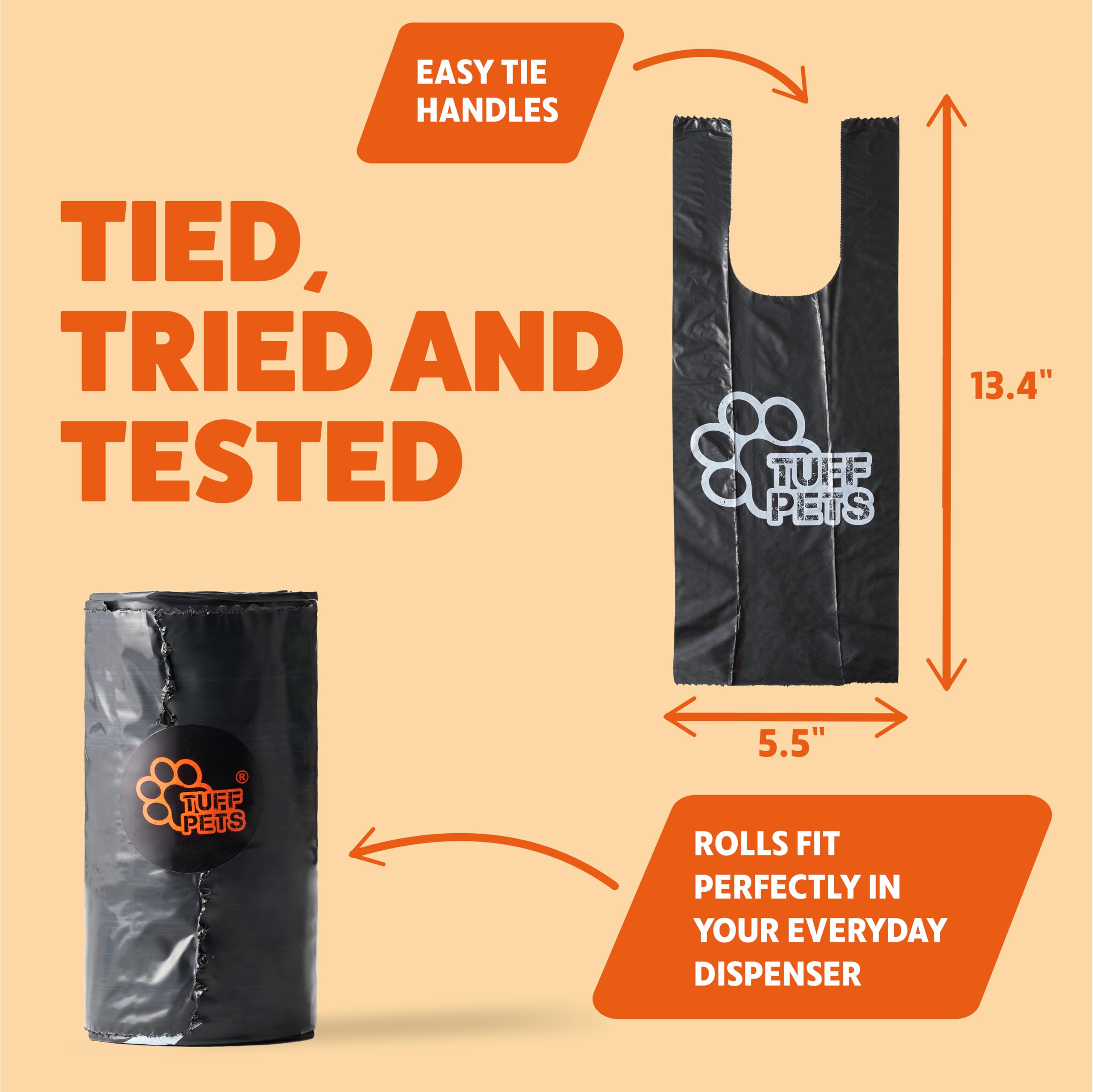 Tuff Pets comparaison taille montrant dimensions et capacité utile pour chiens
