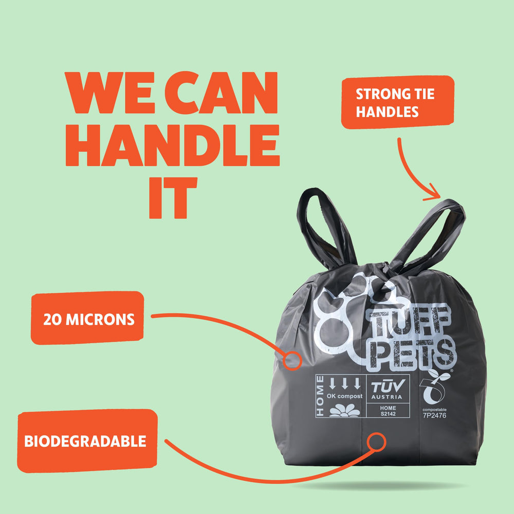 Tuff Pets porte-sacs avec 12 rouleaux compatibles pour distribution simple et rapide