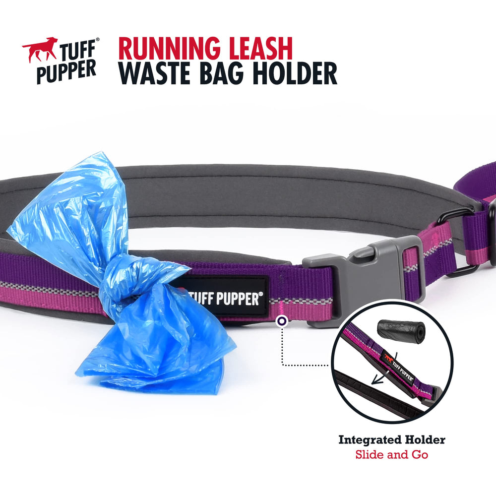 Tuff Pupper laisse mains libres utilisée pendant un jog, liberté et stabilité