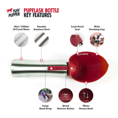 Tuff Pupper PupFlask bouteille en acier inoxydable durable et sans goût