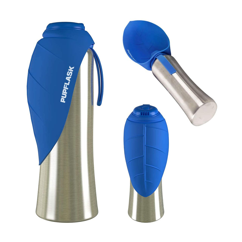 Tuff Pupper PupFlask étiquette indiquant la capacité 40 oz et informations produit