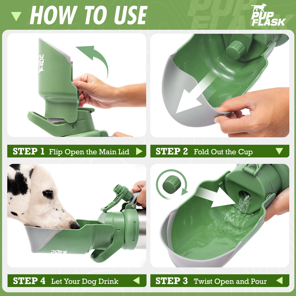 Tuff Pupper rangée dans un sac à dos sans fuite, prêt pour le voyage
