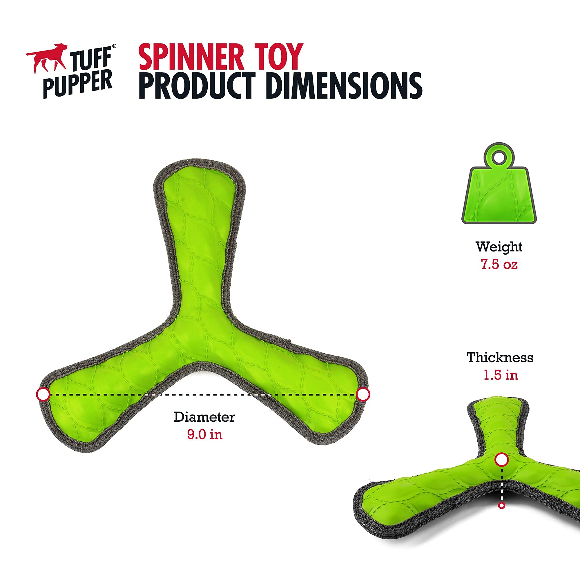 Tuff Pupper gros plan texture caoutchouc pour meilleure prise