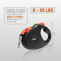 TUG sangle nylon 16 ft déployée donnant plus d'espace de mouvement au chien