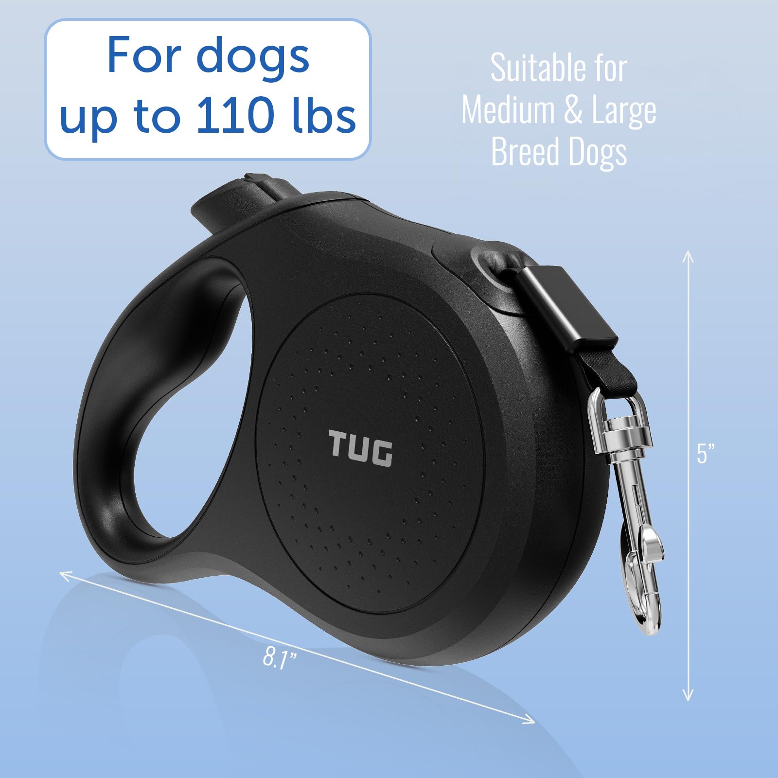 TUG Quest en usage promenade avec chien profitant d'espace et de contrôle facile