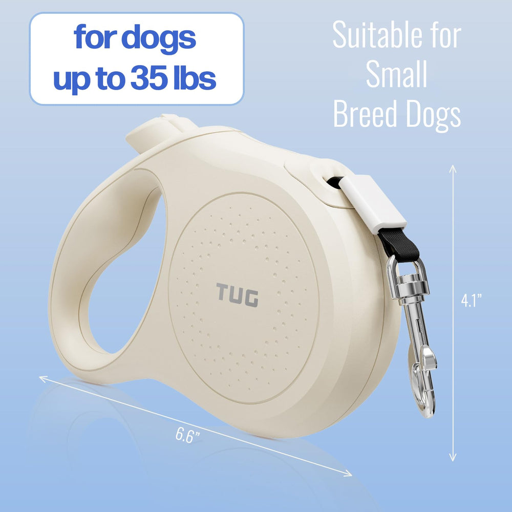 TUG Quest en usage lors d’une promenade avec petit chien pour plus de liberté