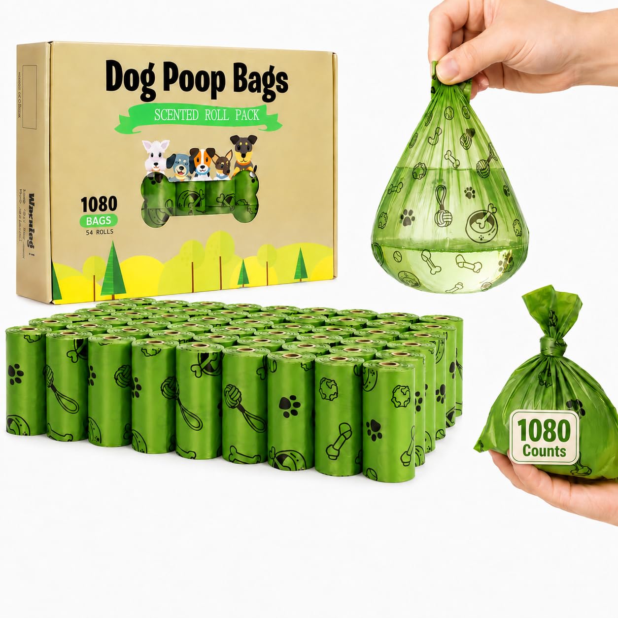 TVOOD boîte 1080 sacs vue d’ensemble, rangement longue durée