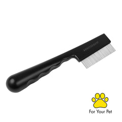 Tweezerman peigne face arrière montrant la construction double face et ergonomie confortable